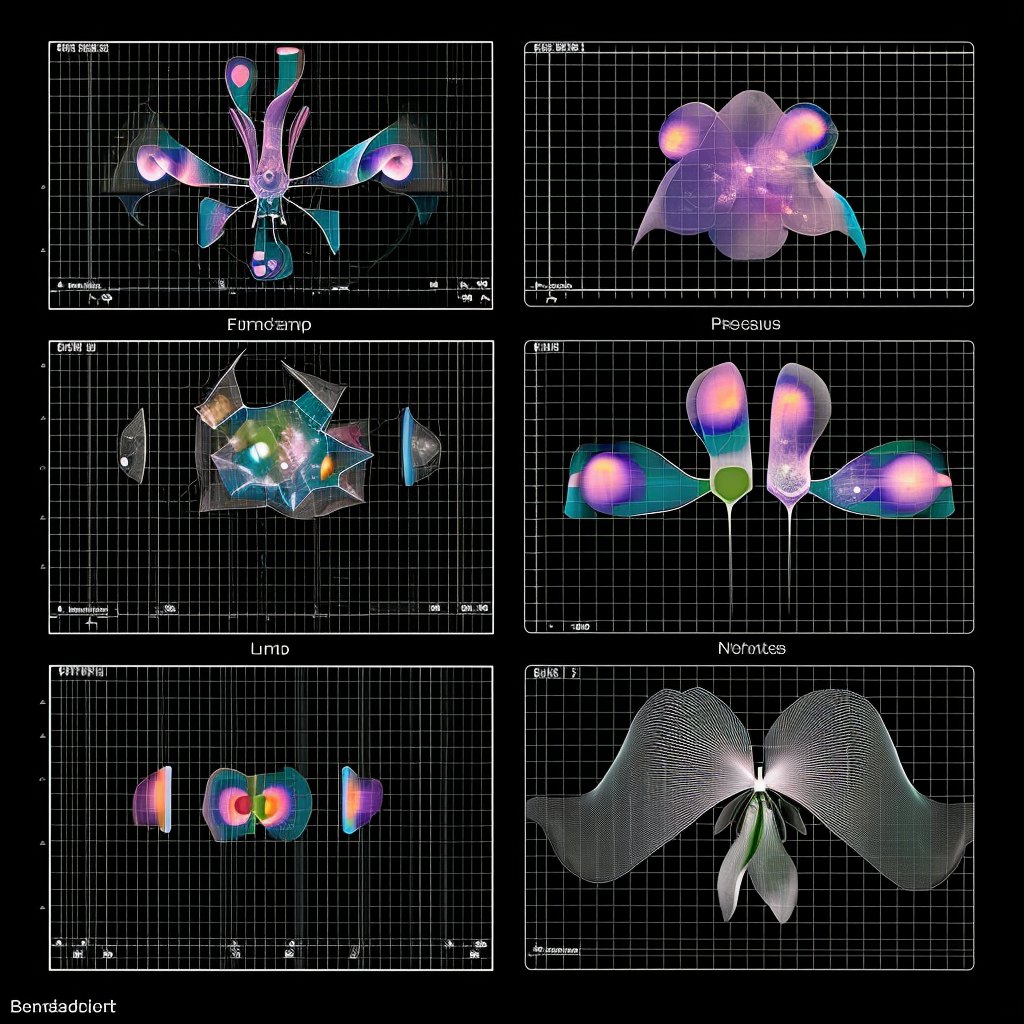 Black interface plate with floral and insect studies.