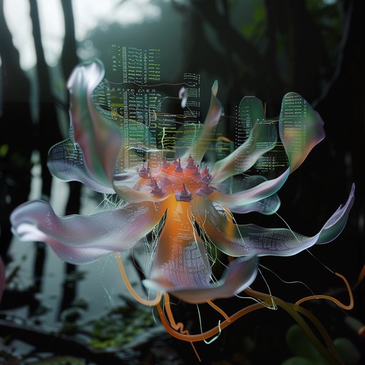 Close synthetic organism-like botanical detail.